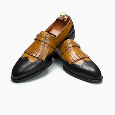 Crown Black-Caramel Moccasin