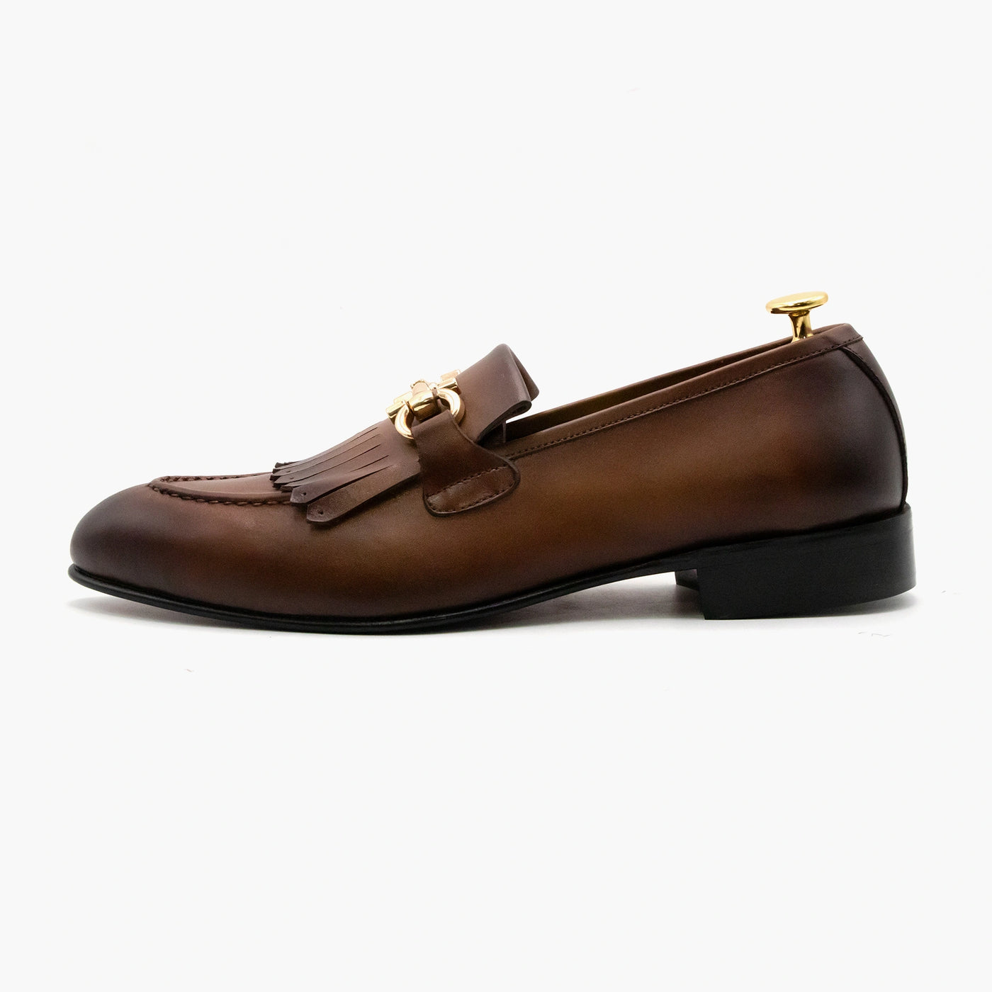 Brown Saga Moccasin Leather Shoes