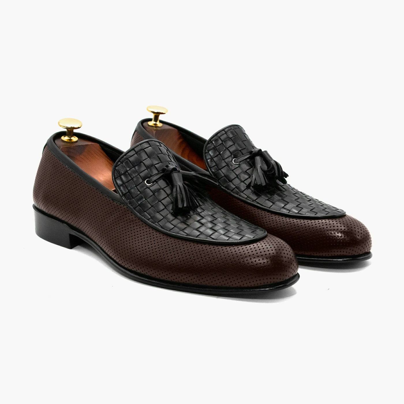 Black-Brown Tassel Loafers