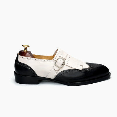 Crown Black-White Moccasin