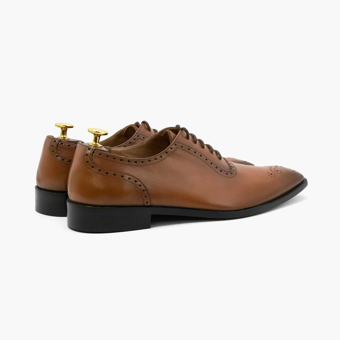 Brown Chiseled Toe Leather Shoes