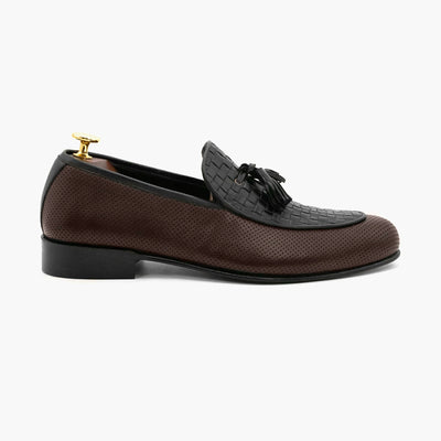 Black-Brown Tassel Loafers