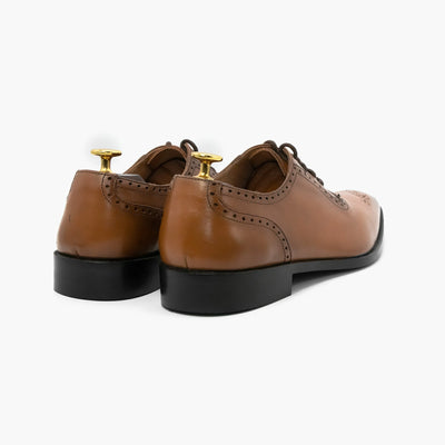 Brown Chiseled Toe Leather Shoes