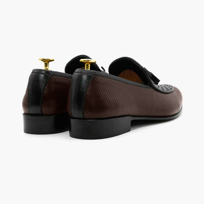 Black-Brown Tassel Loafers