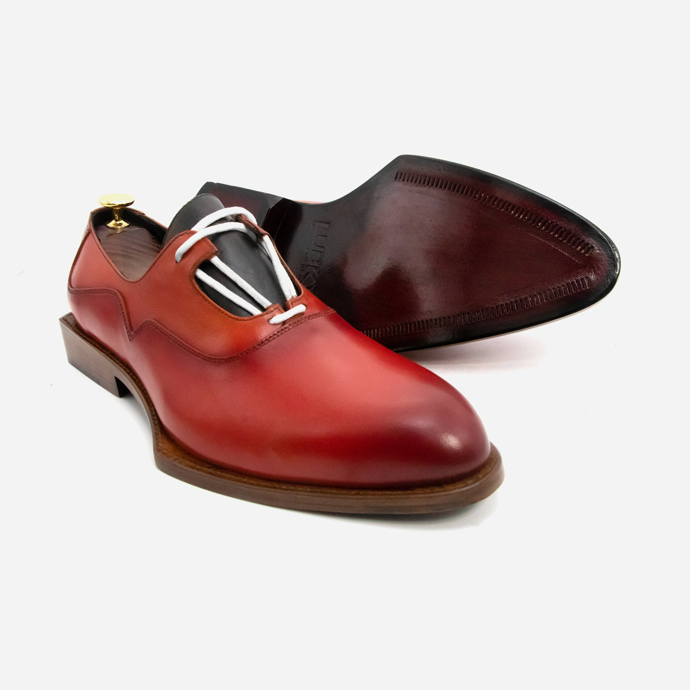Low Heel Round Toe Classic Oxford Leather Shoes