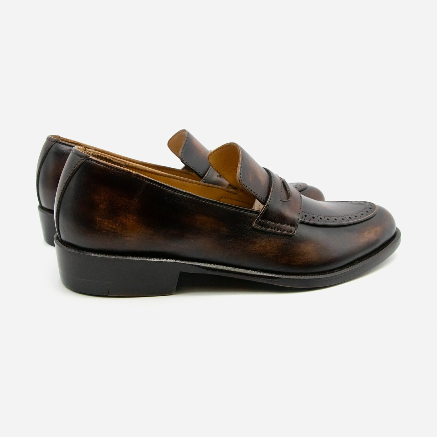 Black Brown Penny Moccasin