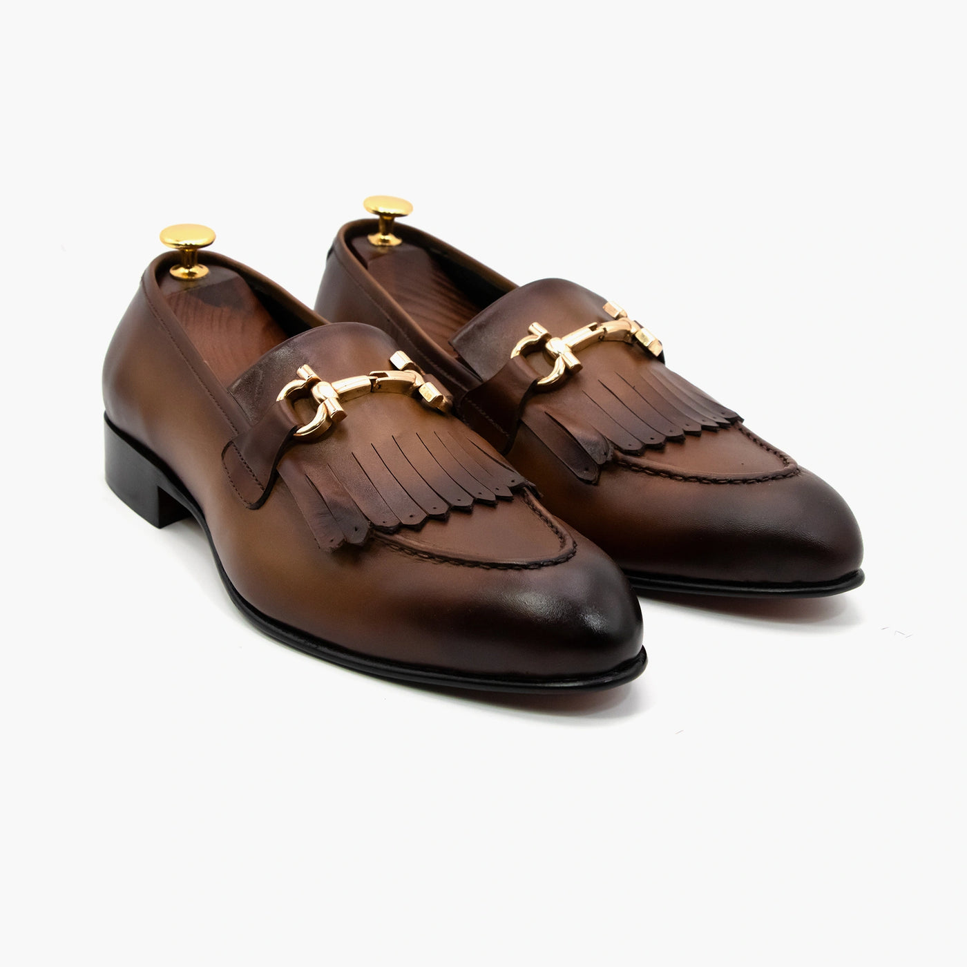 Brown Saga Moccasin Leather Shoes