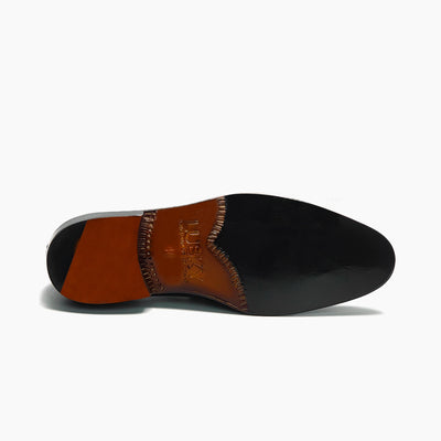 Black Penny Moccasin Leather Shoes